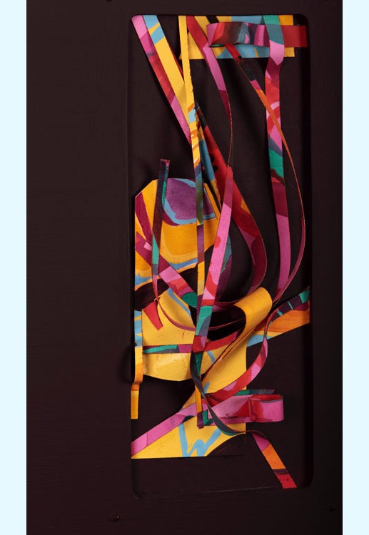 Laçages II (Verschnürungen II), abstraktes Werk des französischen Künstlers Daniel Pilot, 2007